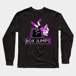 Box Jumps, fitness funny, fitness girl, gym girl Long Sleeve T-Shirt